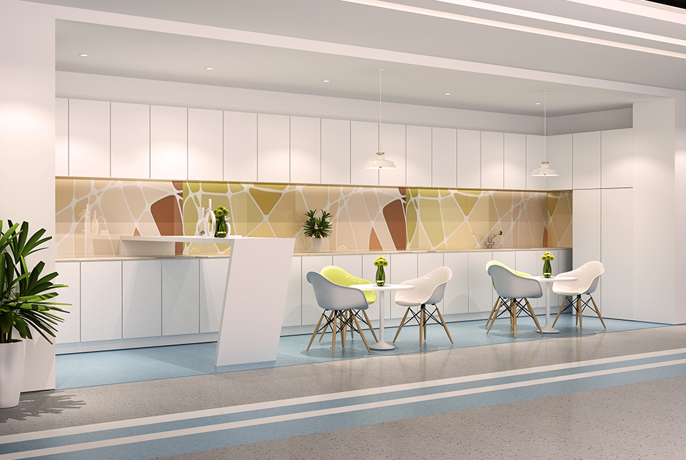 上海米哈游辦公室走廊裝修設計效果圖