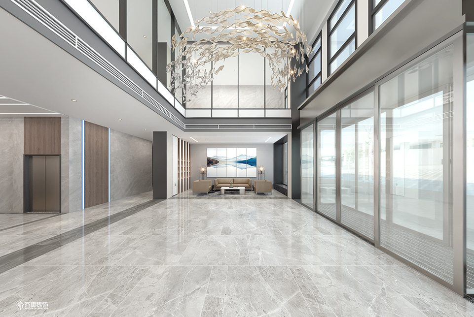 上海蘇邁特5A寫(xiě)字樓大堂裝修設(shè)計(jì)效果圖案例
