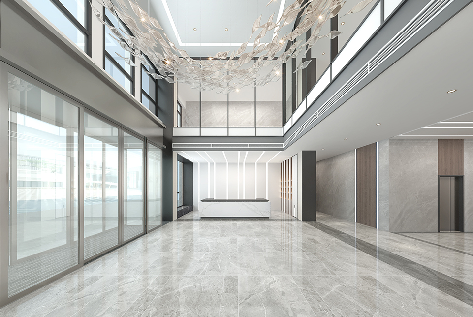 上海蘇邁特5A寫字樓大堂裝修設(shè)計效果圖3