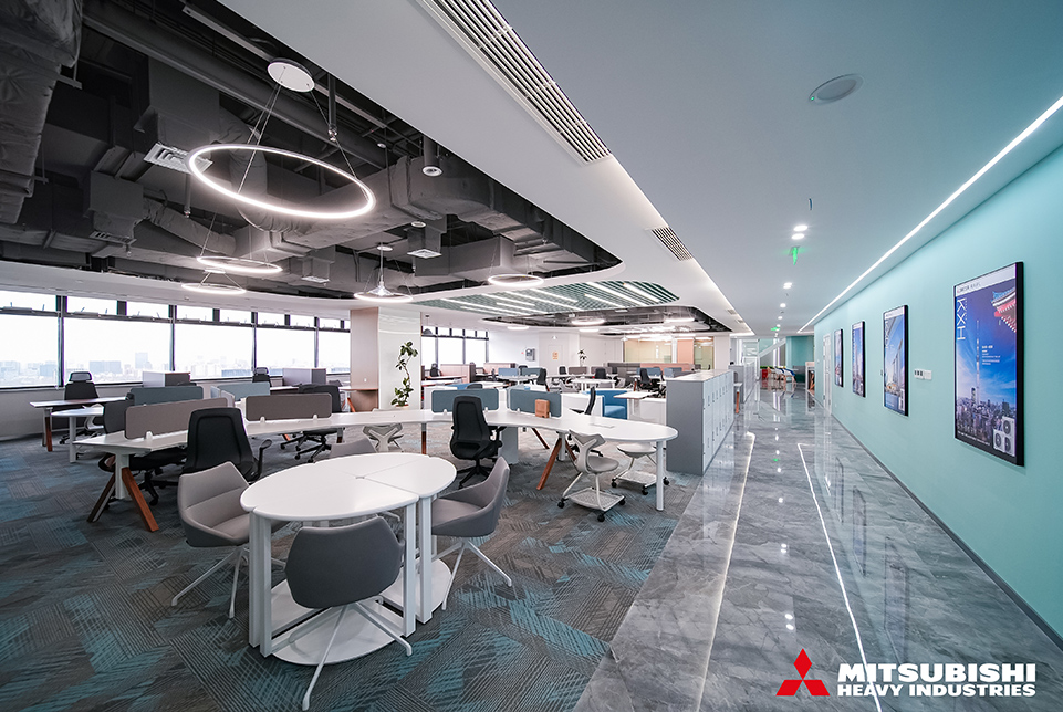 上海三菱重工有限公司星形辦公位裝修設(shè)計(jì)