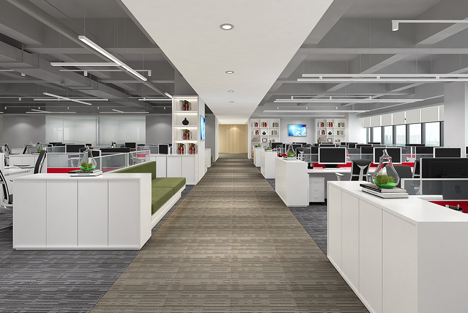 上海亞數(shù)信息科技員工辦公區(qū)裝修設計效果圖