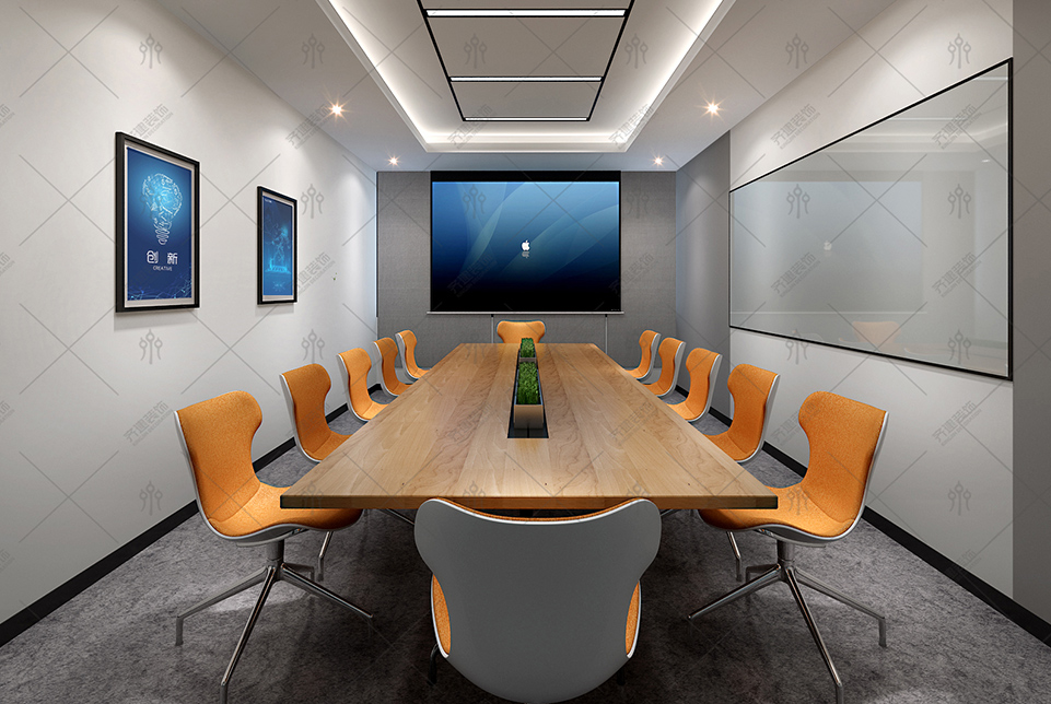 上?？靷}智能科技辦公會議室裝修設(shè)計效果圖