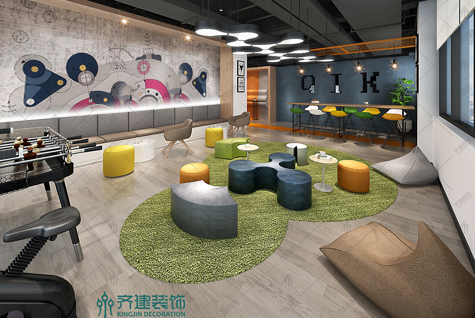 上?？靷}智能科技辦公文娛室裝修設(shè)計效果圖