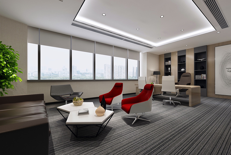 上海亞數(shù)信息科技總經(jīng)理辦公室裝修設計效果圖
