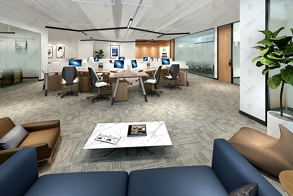 上海寶龍城開放式辦公區(qū)裝修設(shè)計(jì)
