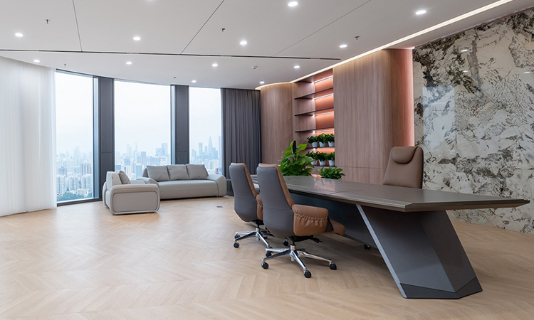 老板辦公室輕奢裝修完工照