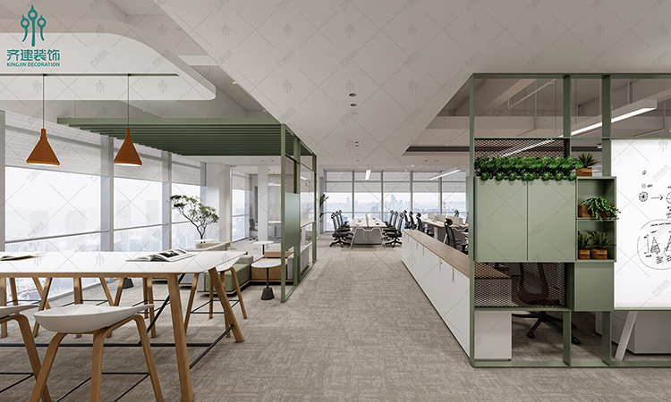 辦公室動(dòng)線分割區(qū)設(shè)計(jì)效果圖