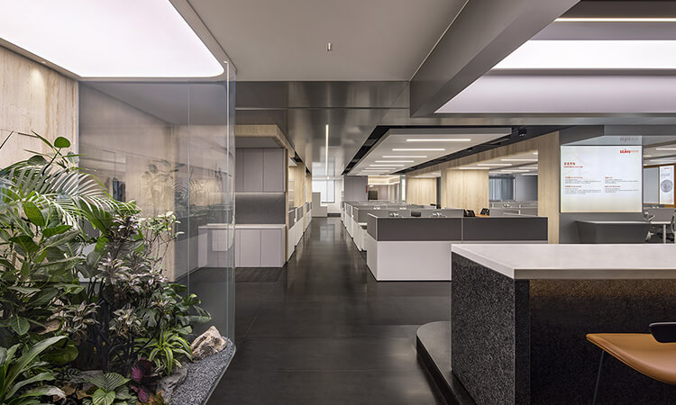 品質(zhì)景觀辦公室裝修完工照